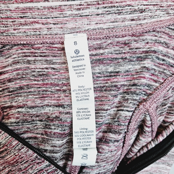 Lululemon Runderful 1/2 Zip Space Dye Camo Berry Jacket size 8 - Picture 16 of 16